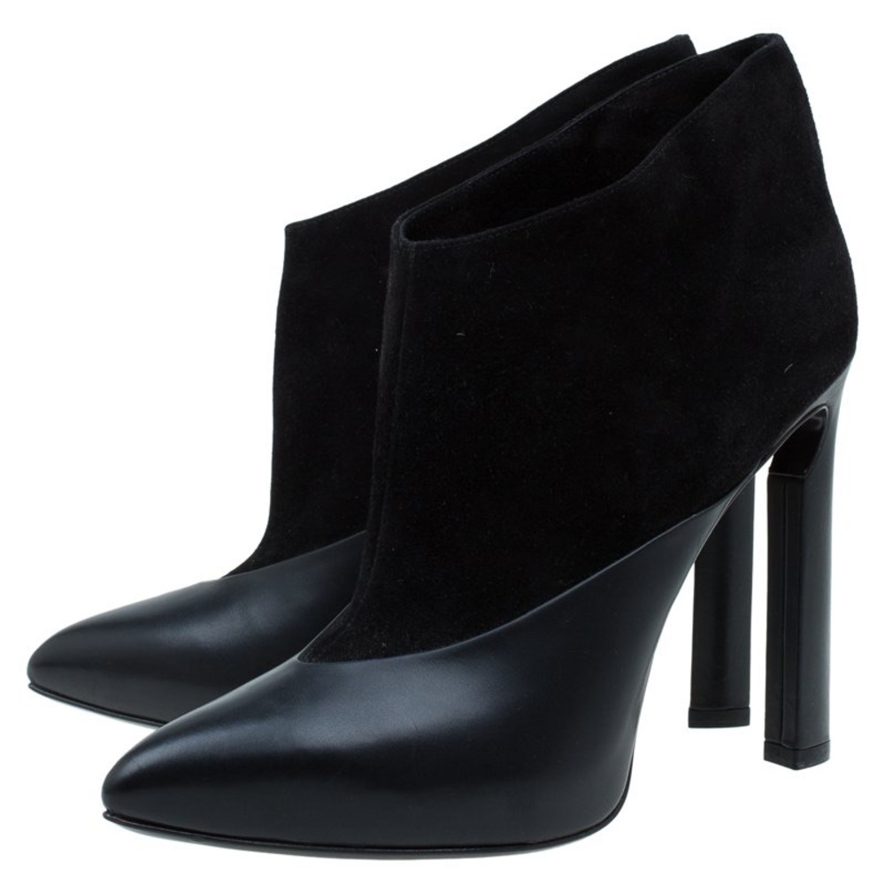 JIMMY CHOO DIAD Suede and Leather Ankle Boots 38